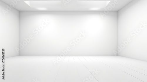 White clean empty space room studio background.
