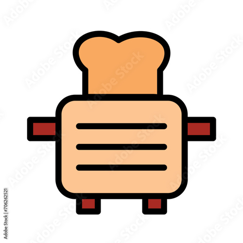 Sandwich Maker Toaster Filled Outline Icon