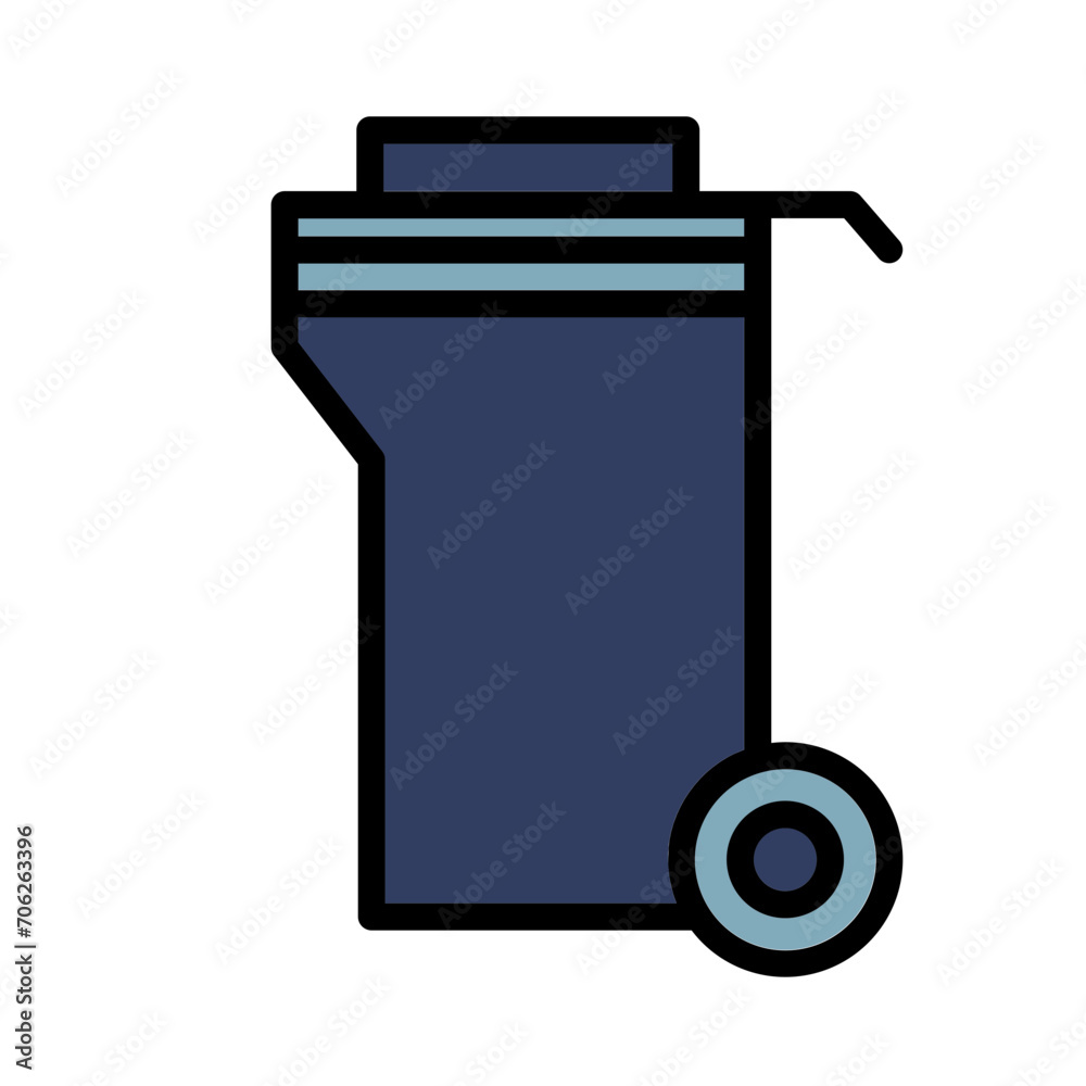 Service Work Trash Filled Outline Icon Service Work Trash Filled Outline Icon