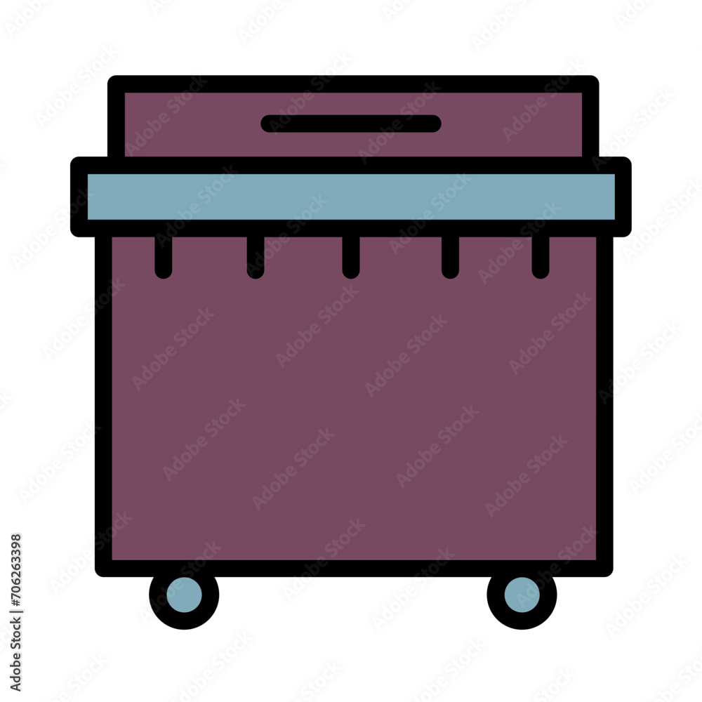 Service Work Trash Filled Outline Icon Service Work Trash Filled Outline Icon