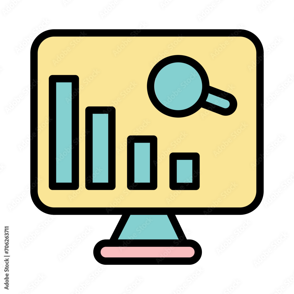 Online Graph Web Filled Outline Icon Online Graph Web Filled Outline Icon