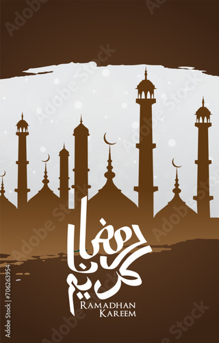 Wallpaper Mural ramadan 2024 banner with brown and white background design Torontodigital.ca