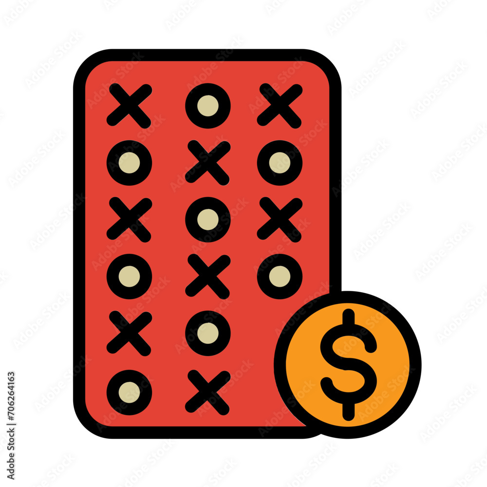Bet Gambling Sheet Filled Outline Icon Bet Gambling Sheet Filled Outline Icon