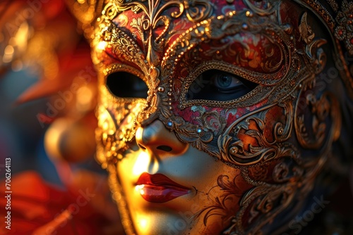 Beautiful Venetian carnival mask in Venice, Italy. © Владимир Солдатов