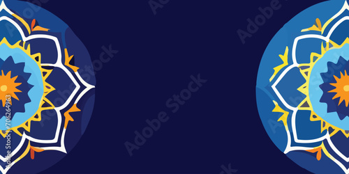 mandala background. Islamic eastern style Arabic arabesque pattern or print, poster, cover, brochure, pamphlet, welcoming and celebrating the month of Ramadan, Eid al-Fitr and Eid al-Adha