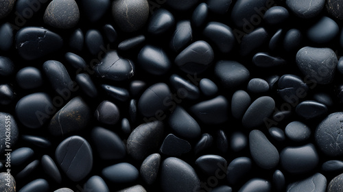 black pebbles  AI Generative.
