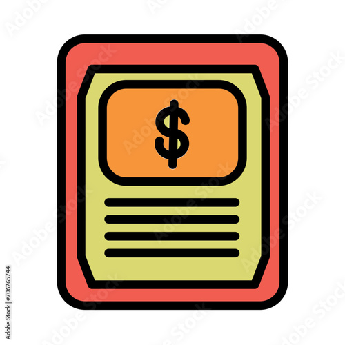 Certificate Doc Investment Filled Icon Outline