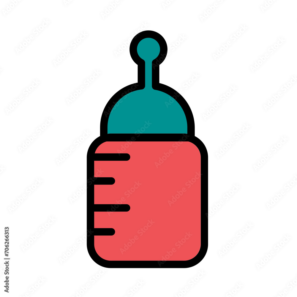 Baby Food Kid Filled Outline Icon