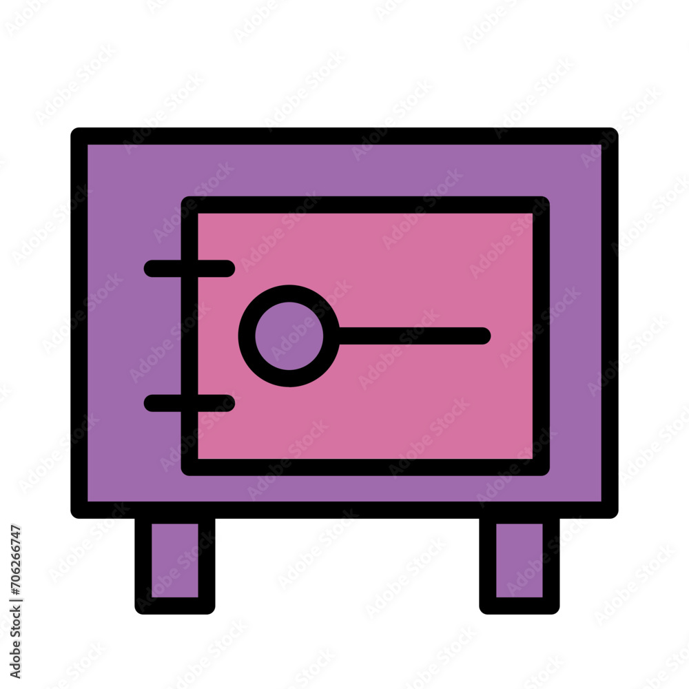 Locker Lock Security Filled Outline Icon Locker Lock Security Filled Outline Icon