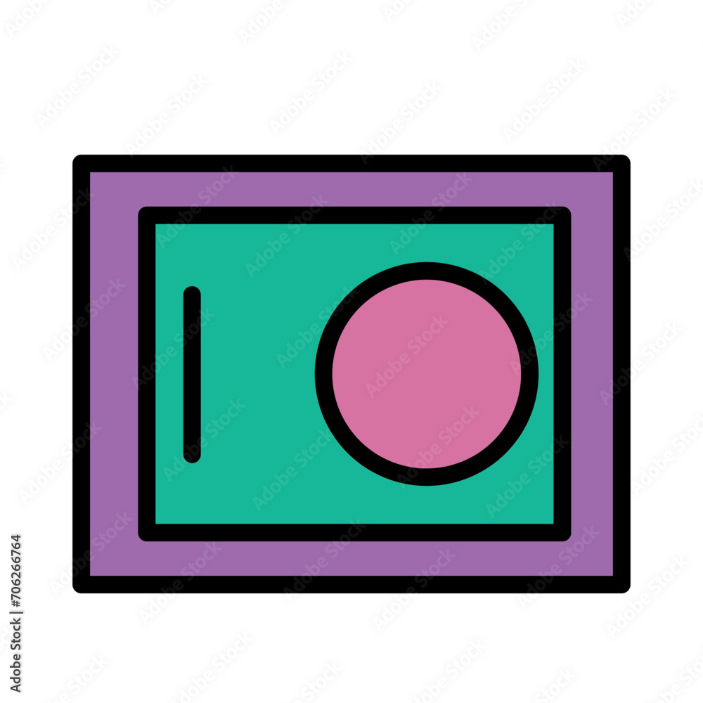 Locker Money Box Filled Outline Icon Locker Money Box Filled Outline Icon