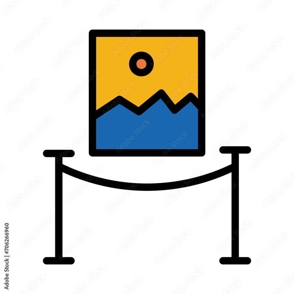 Art Show Gallery Filled Outline Icon Art Show Gallery Filled Outline Icon