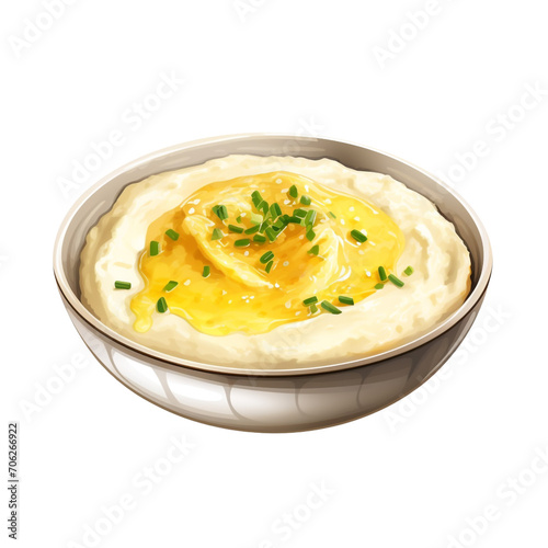 Grits isolated on transparent background