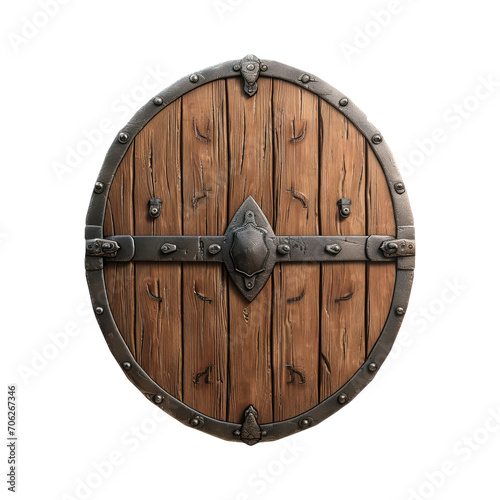 2D Wooden Shield Game Asset Design