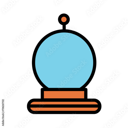 Astronaut Helmet Space Filled Outline Icon