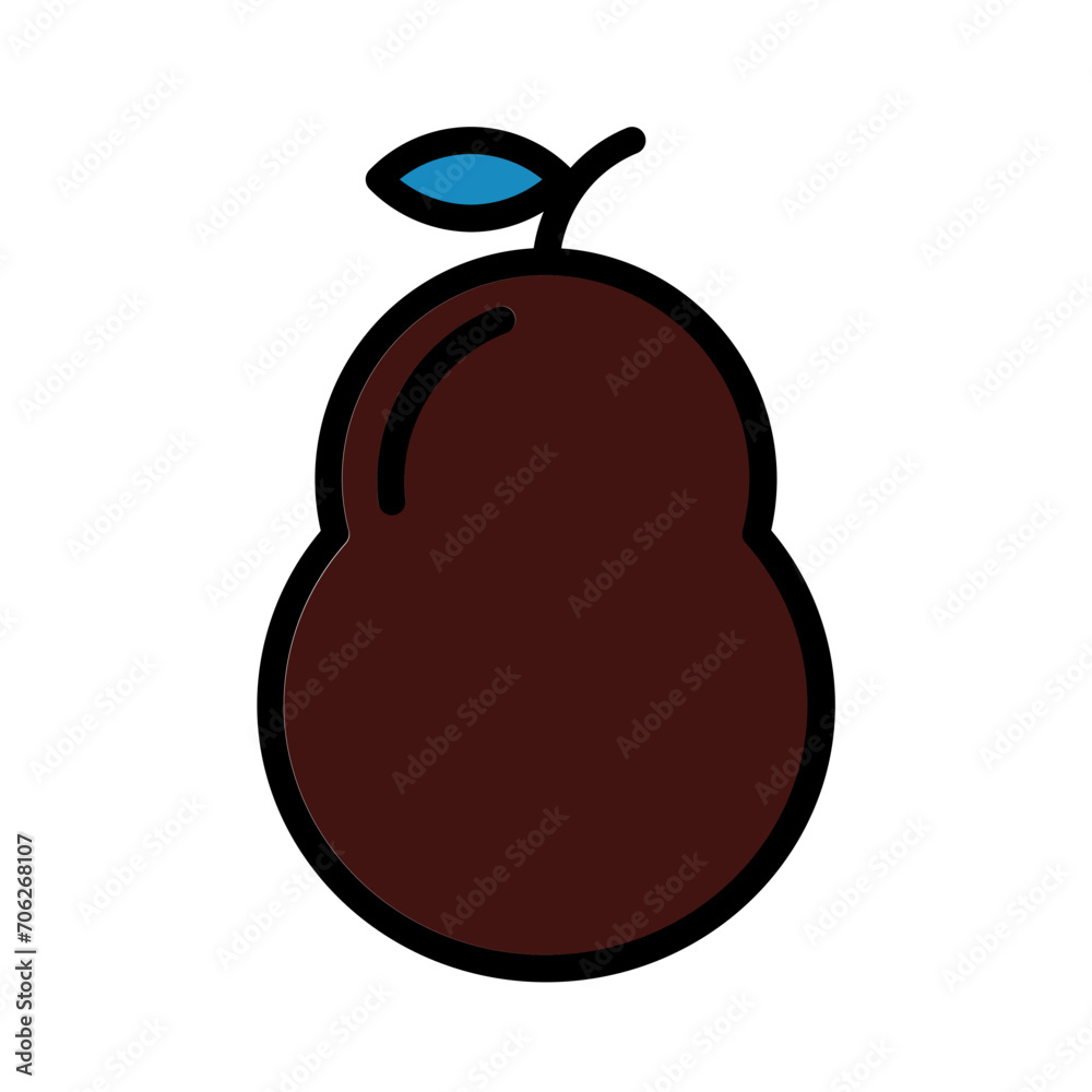 Pear Fruit Diet Filled Outline Icon Pear Fruit Diet Filled Outline Icon