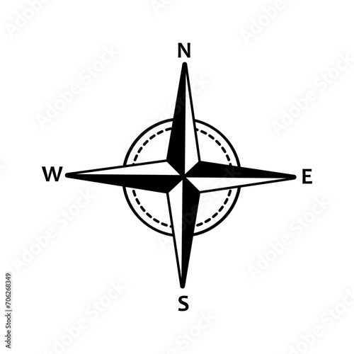 Navigation Compas Graphic Icon Vector Illustration.