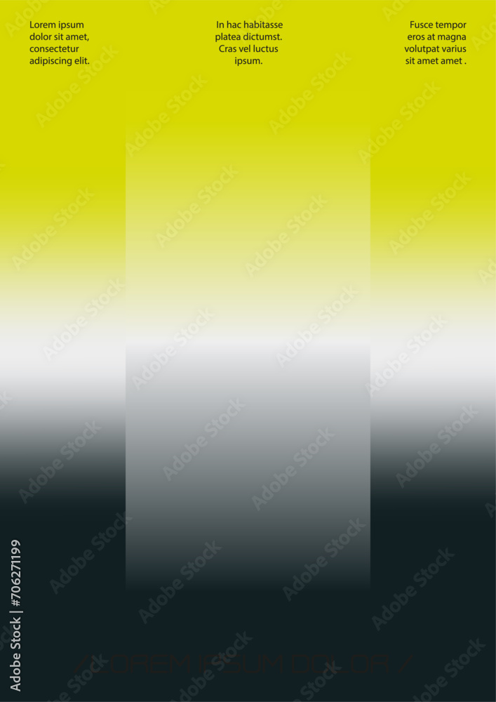 Futuristic Background Set with Gradient Mesh Holographic Shapes. Vector Template Design for your Business. Minimal Print Set in Yellow Green Blue Colors for Your Identity Style.