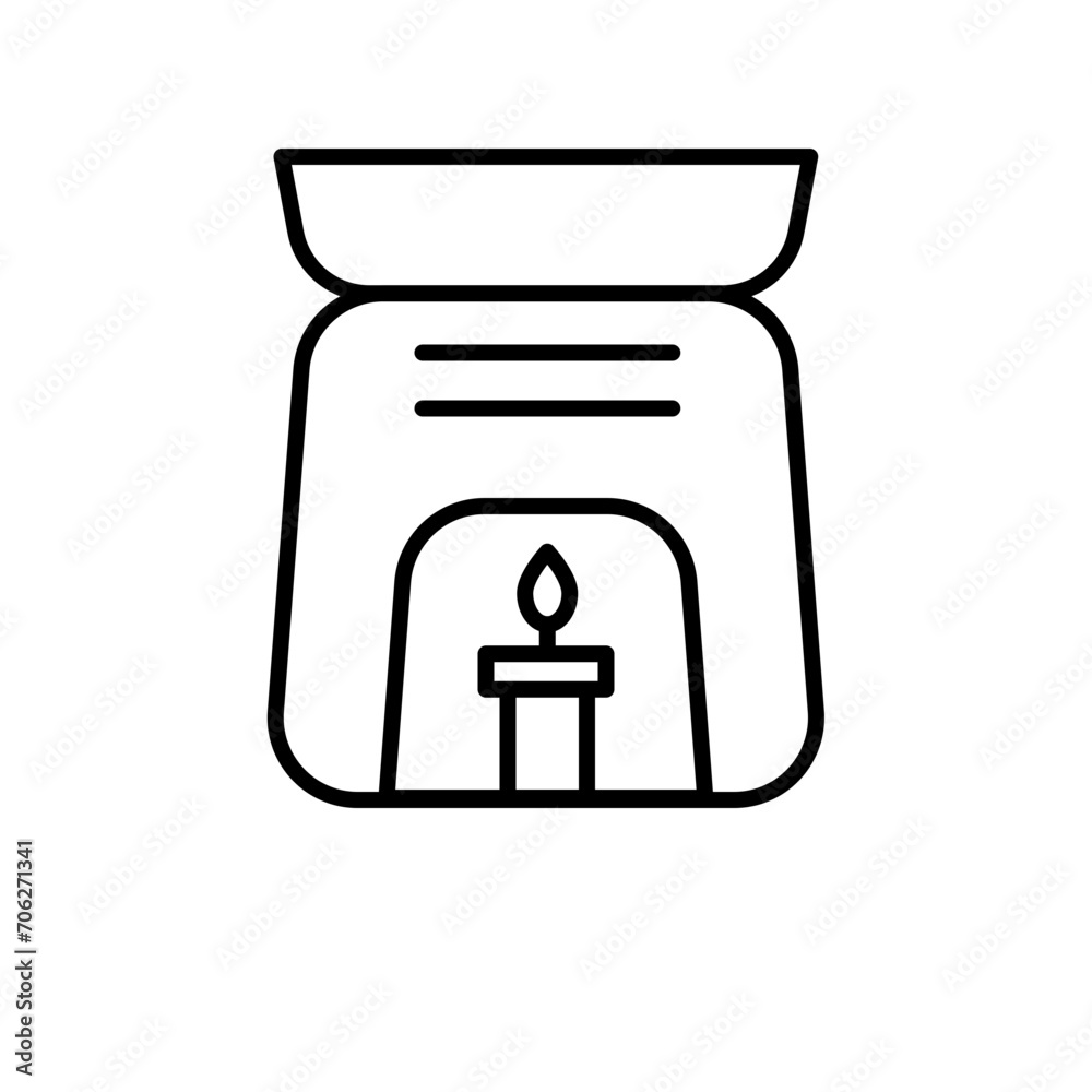 Candle light outline icons, minimalist vector illustration ,simple transparent graphic element .Isolated on white background Candle light outline icons, minimalist vector illustration ,simple transparent graphic element .Isolated on white background