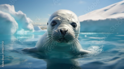 A close up of a sea seal