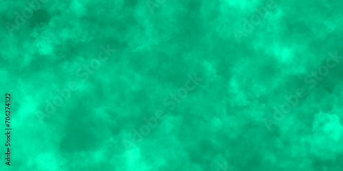 Green rich sky with small clouds for background or wallpaper texture. fluffy white skies on a green background. colorful sky background with clouds.