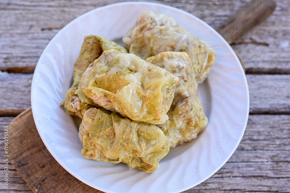 Cabbage rolls with meat, rice and vegetables. Stuffed cabbage leaves with ground beef. Known as sarma, golubtsy, dolma. Cabbage rolls with meat, rice and vegetables. Stuffed cabbage leaves with ground beef. Known as sarma, golubtsy, dolma.