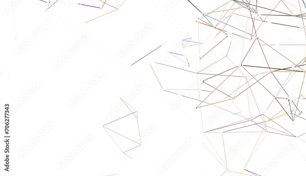Neural network 3D illustration. Big data and cybersecurity Neural network 3D illustration. Big data and cybersecurity