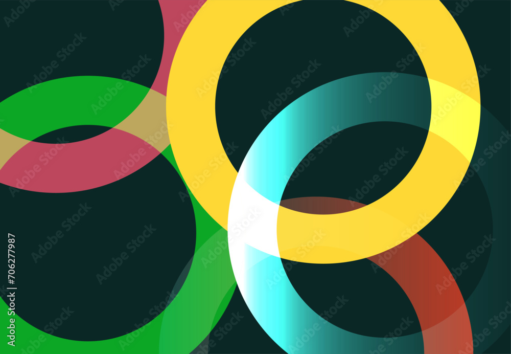 Obraz premium abstract color circle shapes background