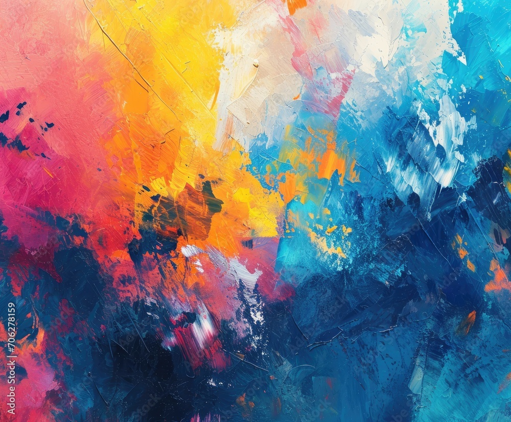 Abstract art with different patterns in oil canvas, compositions, design, created with AI Abstract art with different patterns in oil canvas, compositions, design, created with AI