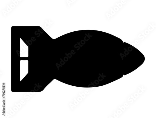 Big Bomb silhouette vector art white background