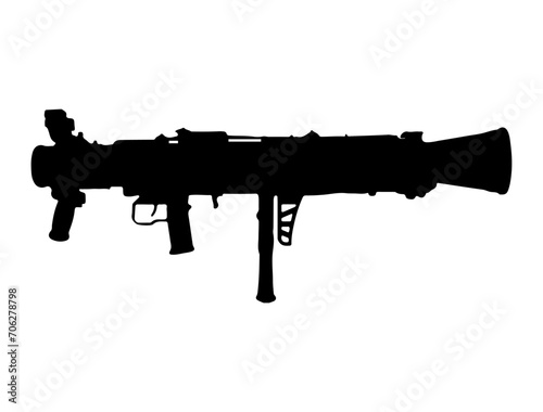 Rocket Launcher silhouette vector art white background