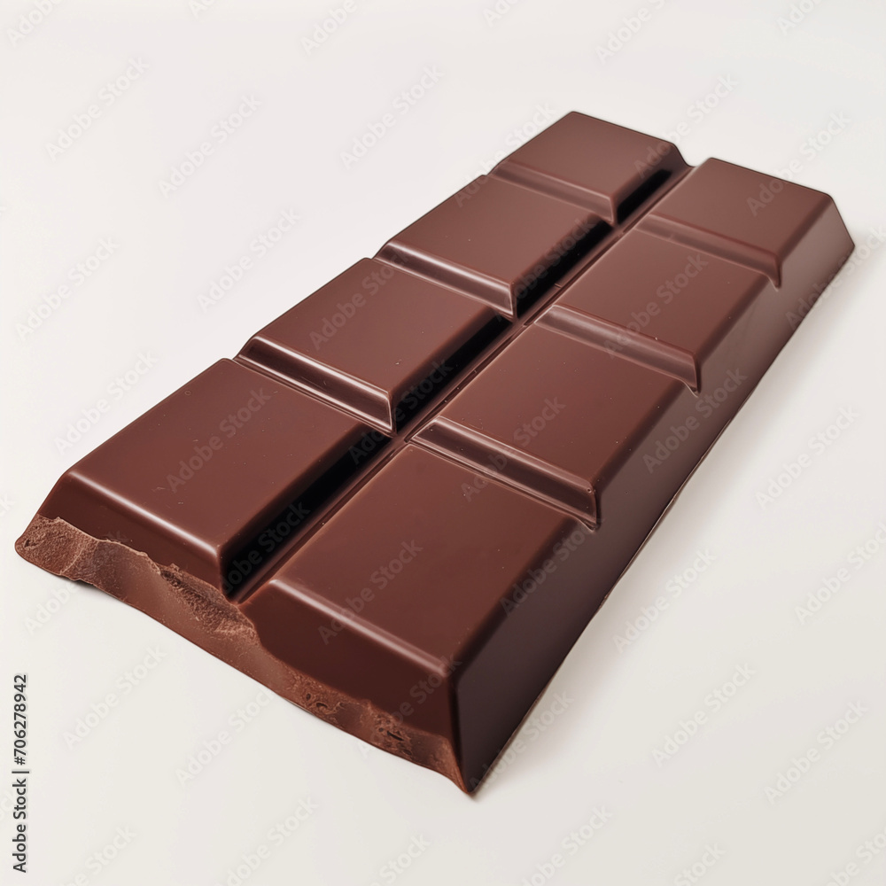 チョコレート(ミルクチョコレートのシズル写真) Plate chocolate, block chocolate.A picture of milk chocolate. Generative AI チョコレート(ミルクチョコレートのシズル写真) Plate chocolate, block chocolate.A picture of milk chocolate. Generative AI