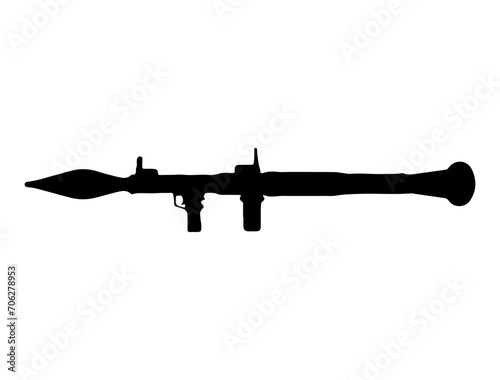 Rocket Launcher silhouette vector art white background