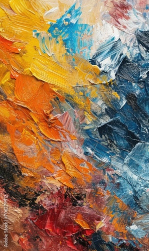 Wallpaper Mural Abstract art with different patterns in oil canvas, compositions, design, created with AI Torontodigital.ca