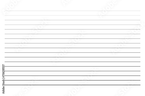Blank lined paper sheet. Realistic lined paper sheet. Vector illustration.