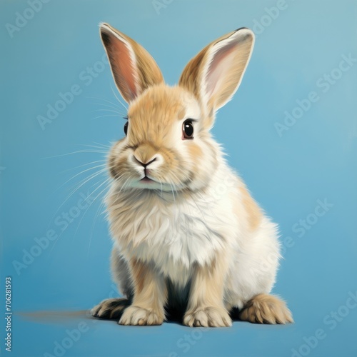 realistic drawing or rabbit, illustration watercolor drawing. cute rabbit. easter bunny, hare isolated