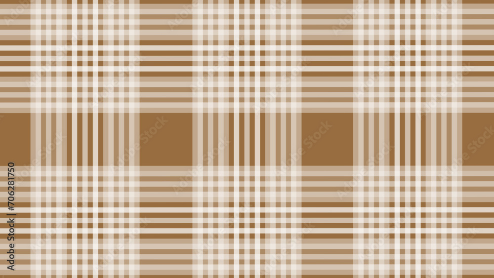 Brown and white plaid fabric texture background Brown and white plaid fabric texture background
