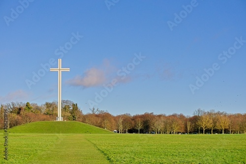 Papal cross erected by Pope John Paul II on the hill in Phoenix Park, Dublin, Ireland
