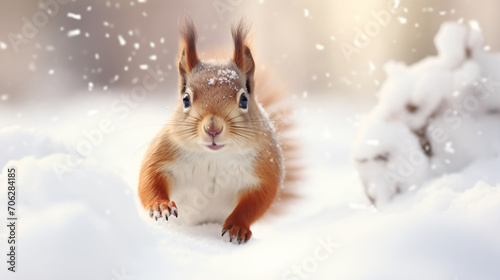 Squirrel in winter © Rimsha