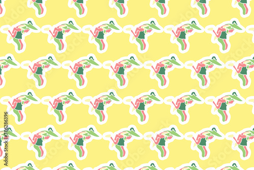 Vector Spring Seamless Pattern Background © Rizky