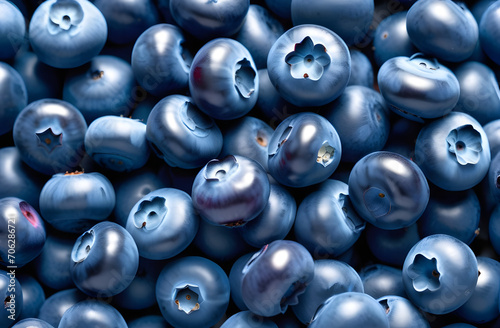 Close-up on blueberry background. 