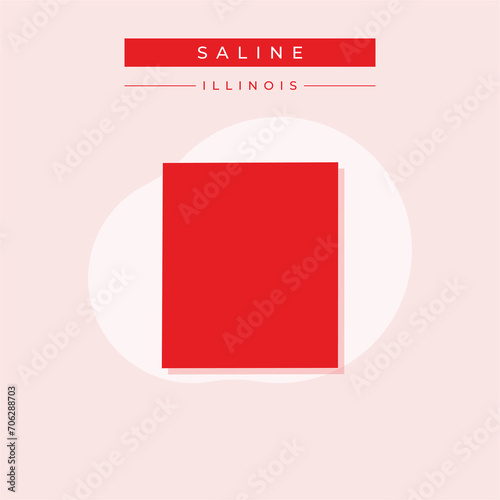 Free Download Vector illustration vector of Saline map Illinois - GFXLoad