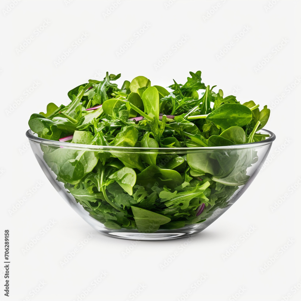 bowl of salad with a green leafy vegetable on transparent background created with Generative Ai bowl of salad with a green leafy vegetable on transparent background created with Generative Ai