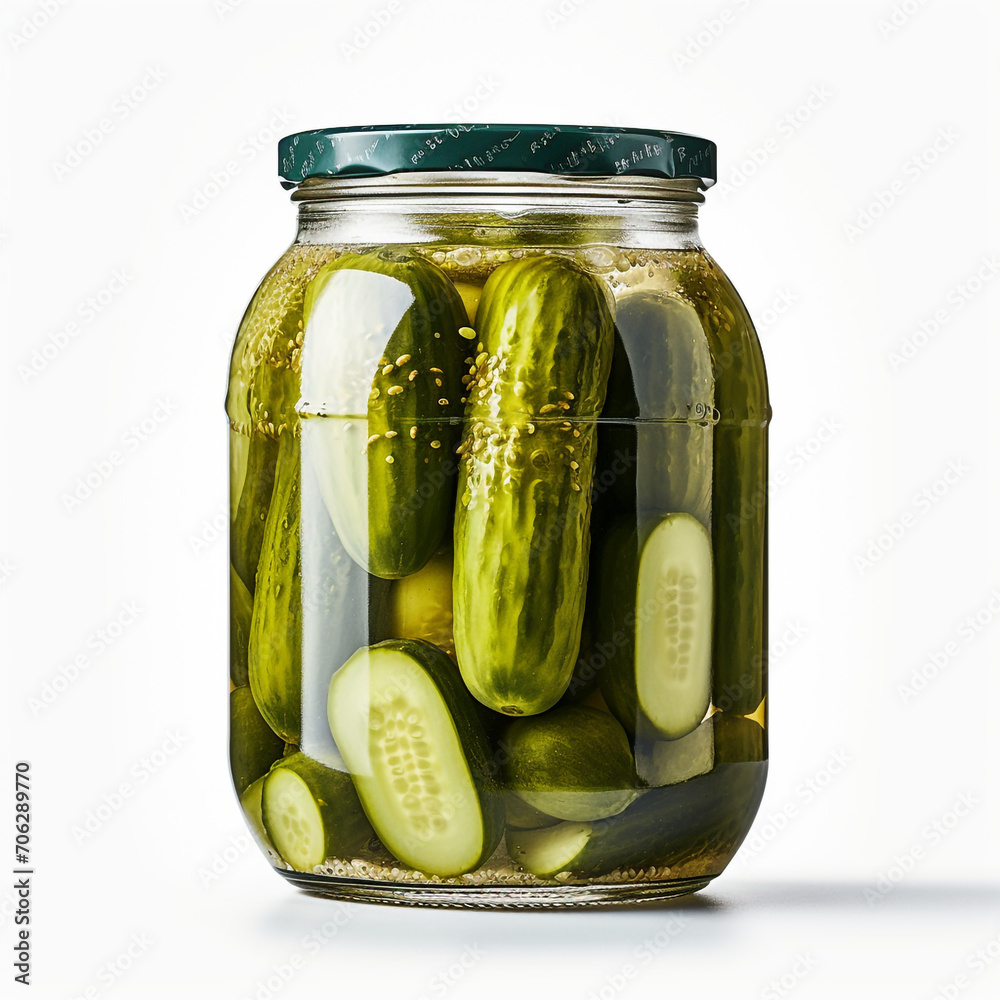 jar of pickles with transparent background created with Generative Ai jar of pickles with transparent background created with Generative Ai