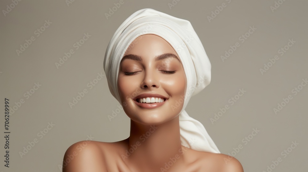 Beautiful young woman with clean fresh skin . Facial treatment . Spa, skincare and wellness Beautiful young woman with clean fresh skin . Facial treatment . Spa, skincare and wellness