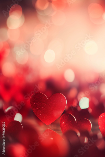 ハート柄の背景素材(バレンタインデー、愛、結婚、恋愛) Heart-patterned background material.Valentine's Day, love, marriage and romance. Generative AI 