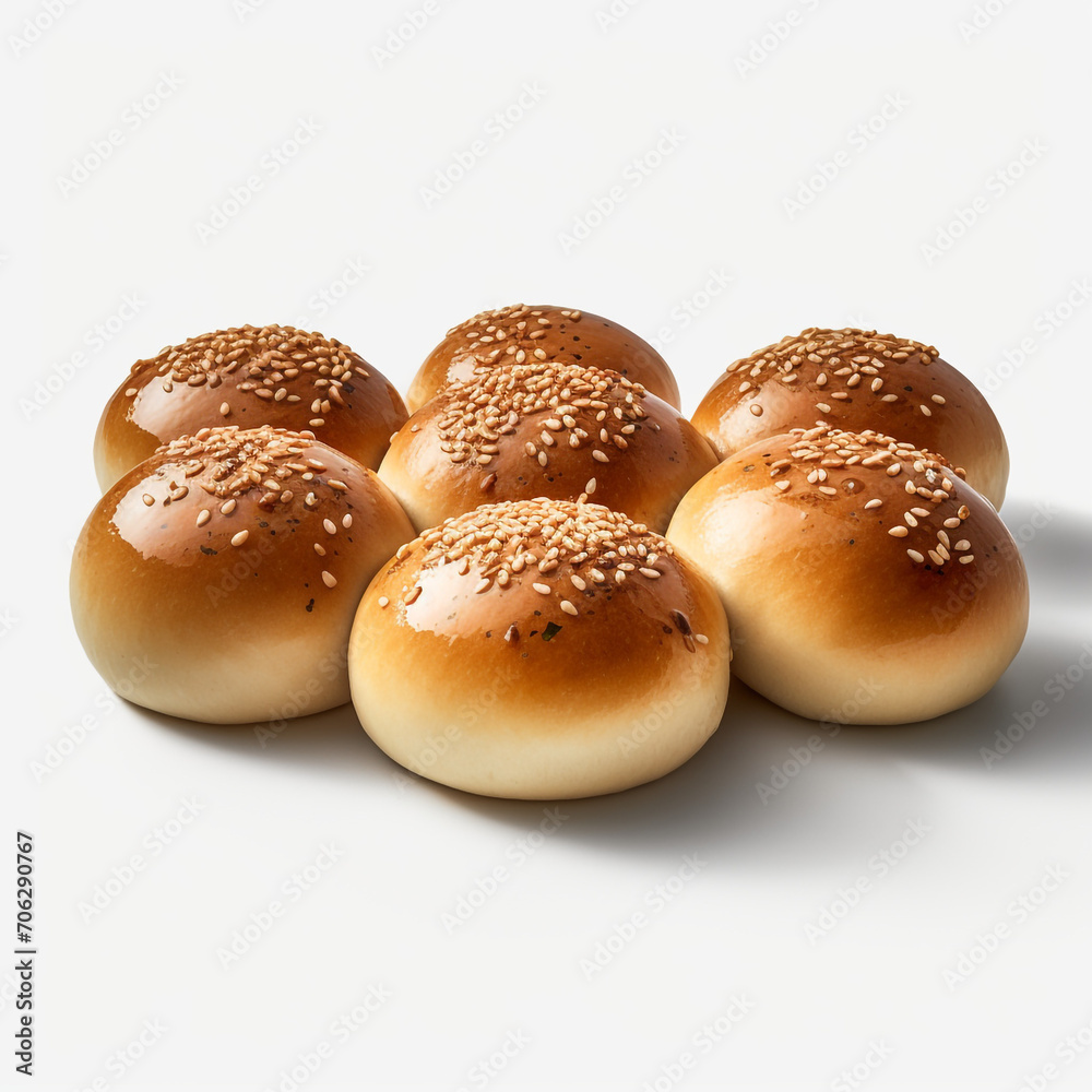 resh backed centre filled buns on transparent background created with Generative Ai resh backed centre filled buns on transparent background created with Generative Ai