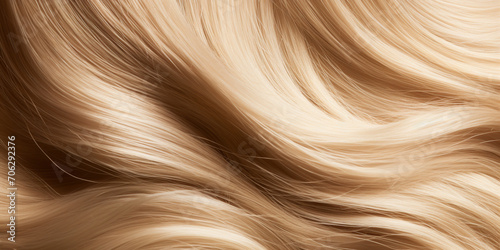 Blonde hair texture Wavy long curly blond hair , A close up of a blonde hair. photo