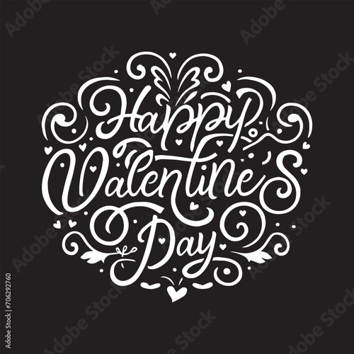 Happy Valentines Day graffiti typography art illustration