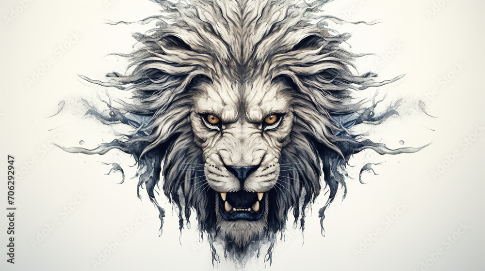 lion head illustration