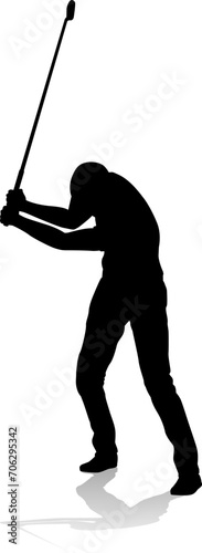 A golfer sports person playing golf photo